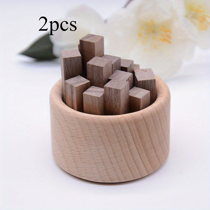 Walnut Pile Essential Oil Diffuser - Living Room, Study, Office Stick Set - No Fire, No Battery\u002FElectricity, Cylinder Home Decoration Tabletop Ornament - Slow Release Aroma, 1 Se