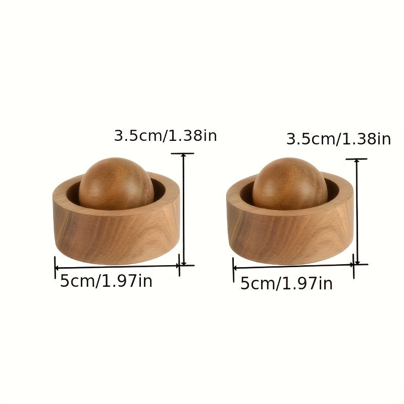 1\u002F2set Black Walnut, Beech Star Essential Oil Diffuser - Natural Wood Set for Home, Desk and Car Decorations