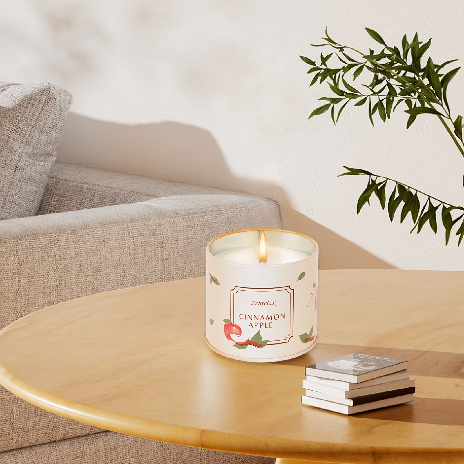 30oz Scented Candle Set for Women - Rose, Sandalwood, Cinnamon, Apple & Lavender Fragrances in Metal Jar - Perfect Christmas, Valentine's Day & Birthday Gift Seasonal Holiday Decorations for Halloween